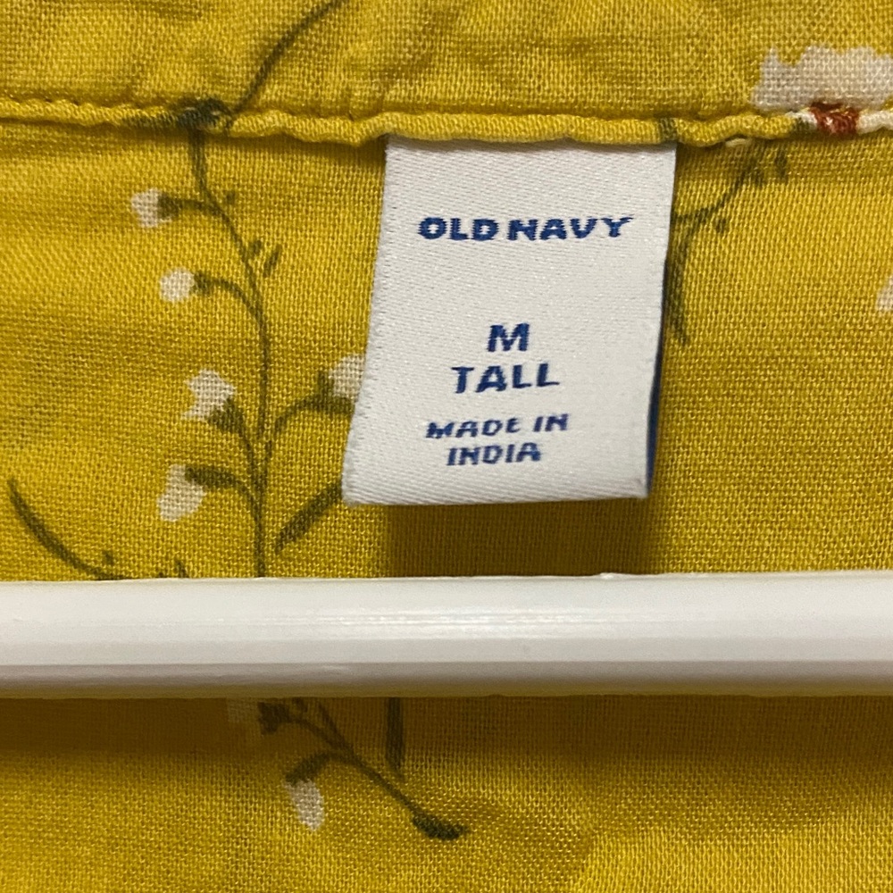 Old Navy Mustard Floral Blouse